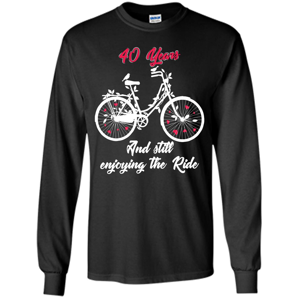 Anniversary T-shirt 40 Years And Still Enjoying The Ride Black