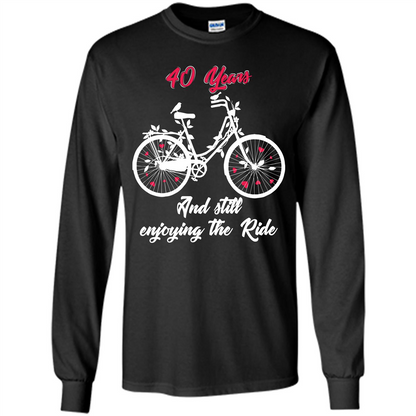 Anniversary T-shirt 40 Years And Still Enjoying The Ride Black