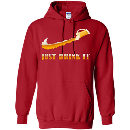 Drink Beer T-shirt Just Drink It Red