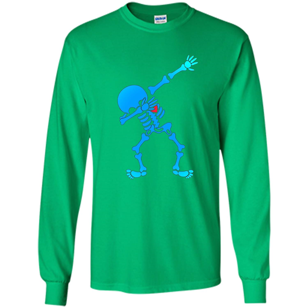 Dabbing Skeleton Halloween 2017 T-shirt Irish Green