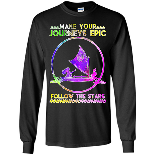 Movie T-shirt Make Your Journeys Epic Follow The Stars Black