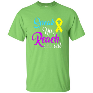 Speak Up and Reach Out Prevent Suicide Awareness T-shirt