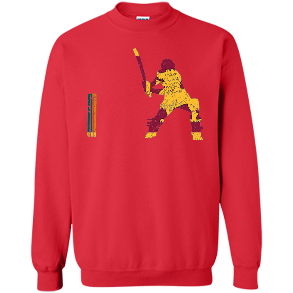 American Football T-shirt Sri Lankan Cricketer Batsman Wicket Cricket Match Red