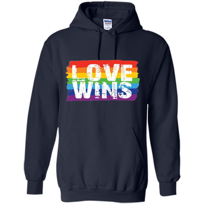 LGBTQ Pride T-shirt Love Wins Navy