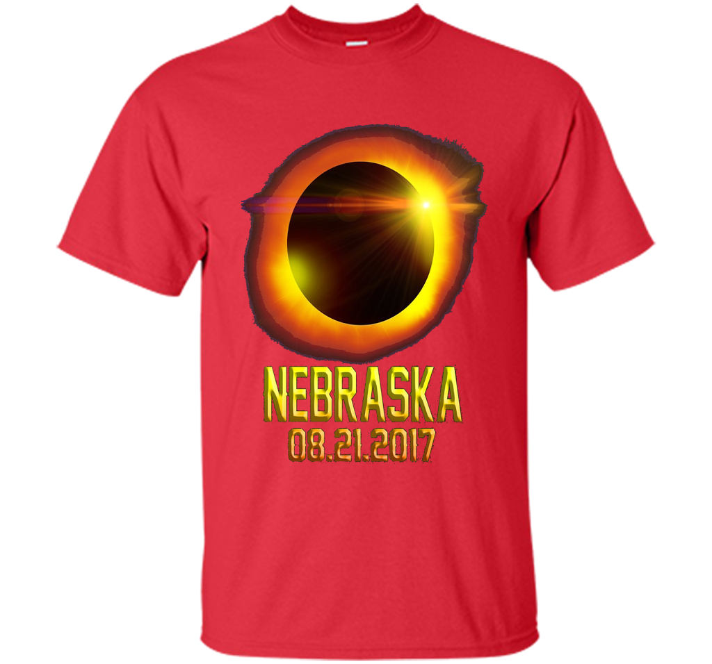 Nebraska Total Solar Eclipse 2017 T-shirt Red