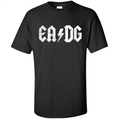 E A D G Strings Of The Bass. Bass Player T-shirt Black