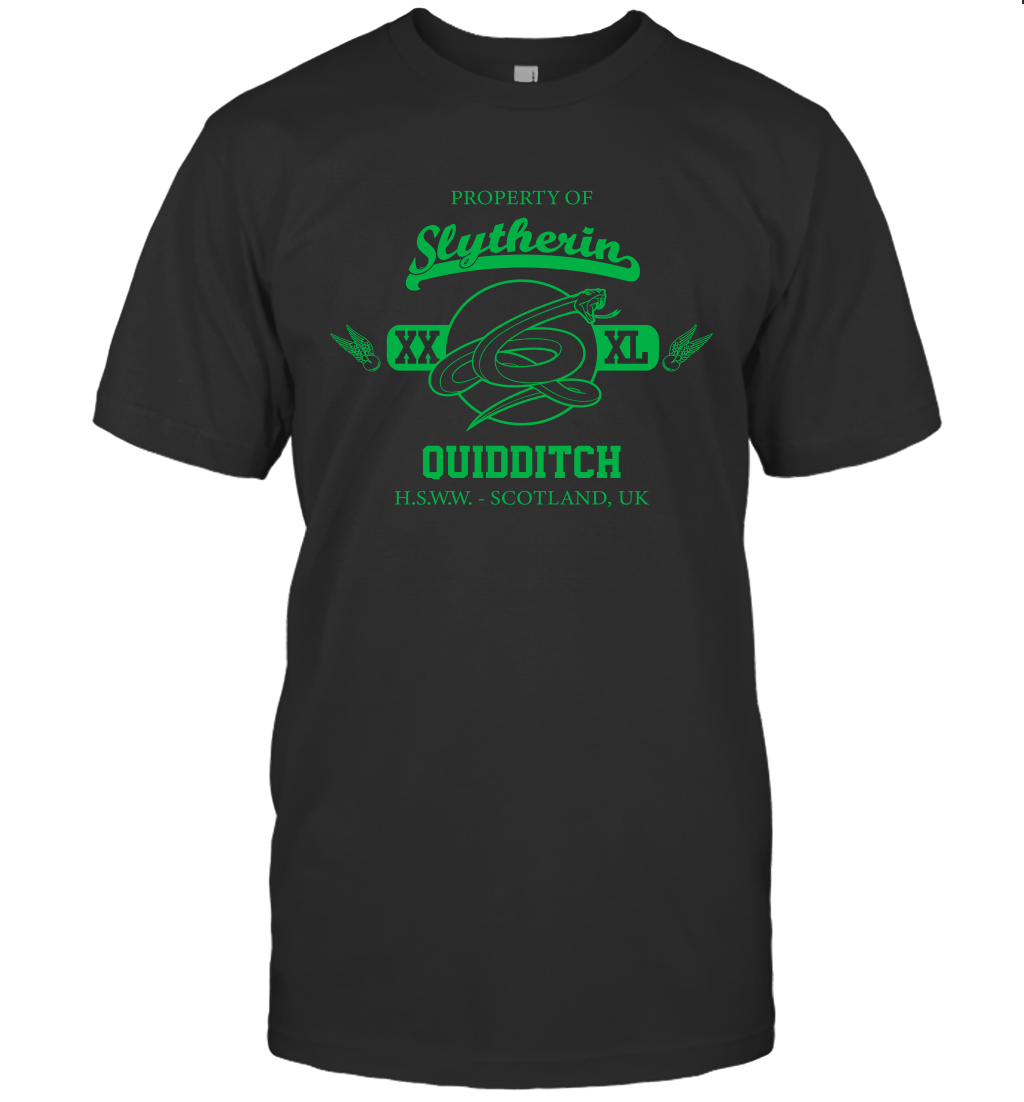 Property Of Slytherin Quidditch Harry Potter T-Shirt T-Shirt Black