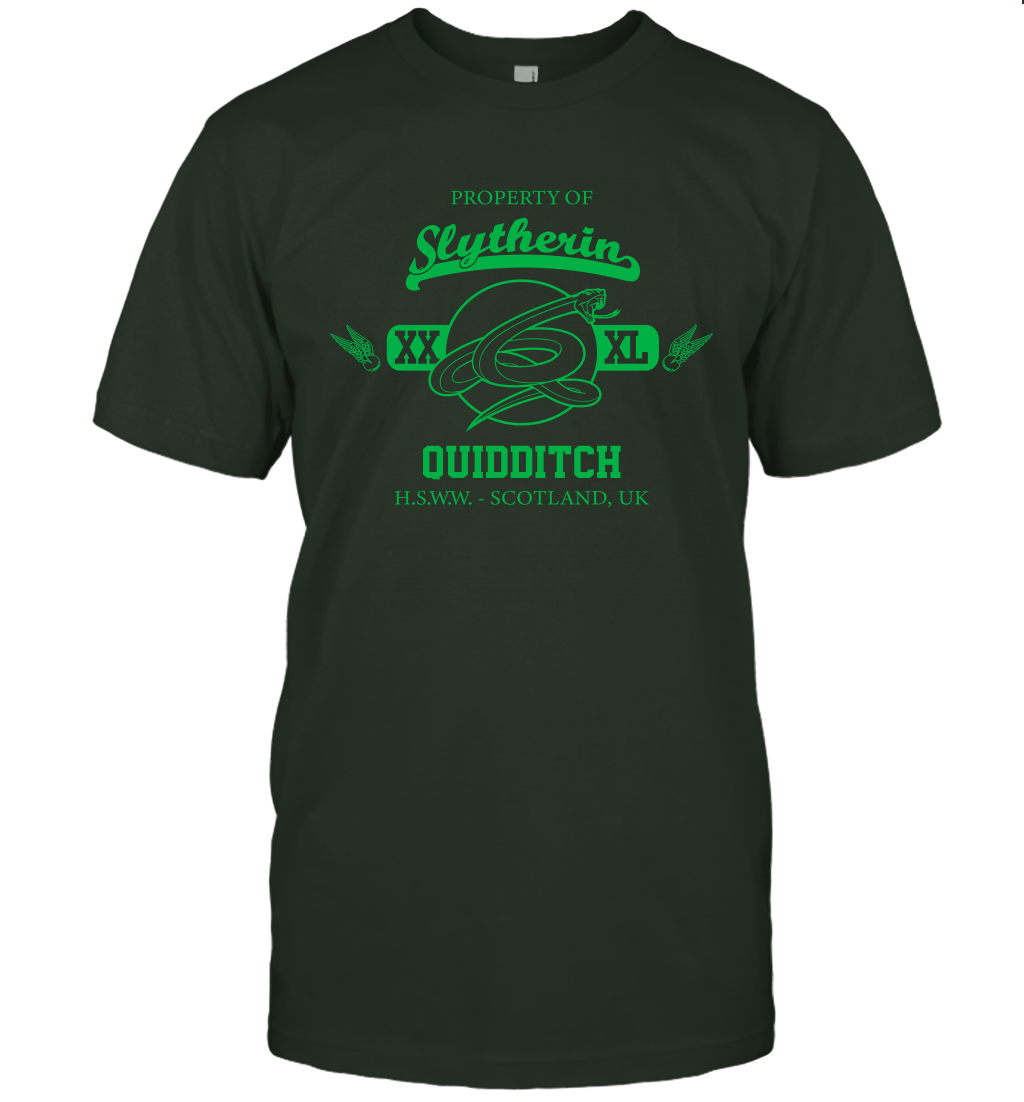 Property Of Slytherin Quidditch Harry Potter T-Shirt T-Shirt Forest Green