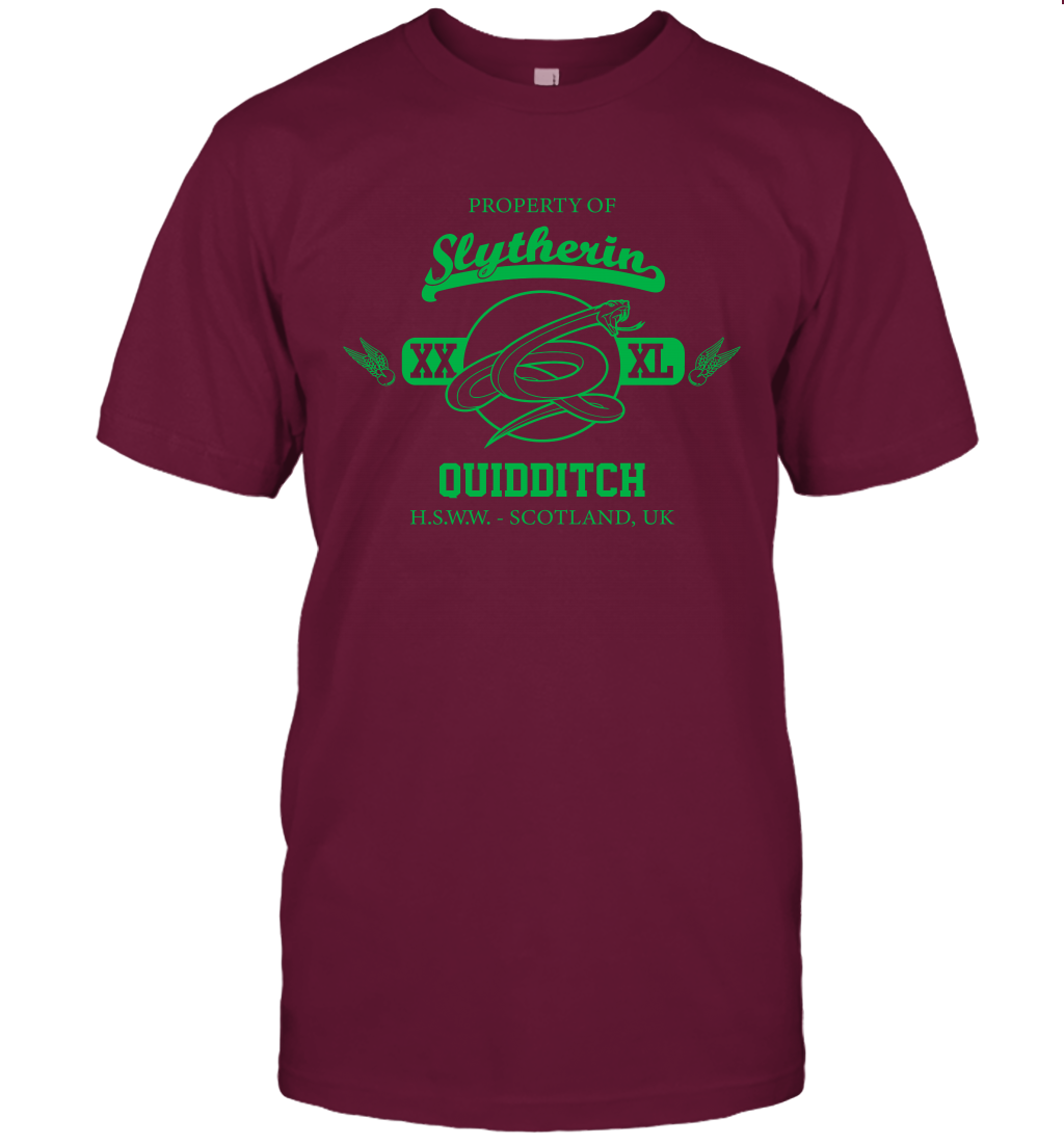 Property Of Slytherin Quidditch Harry Potter T-Shirt T-Shirt Maroon