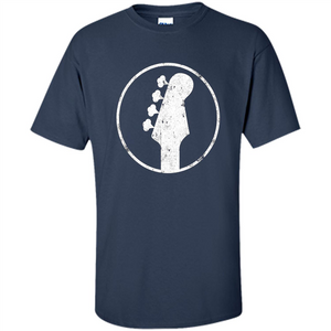 Bass Player - 4 String Headstock Distressed Bass T-shirt