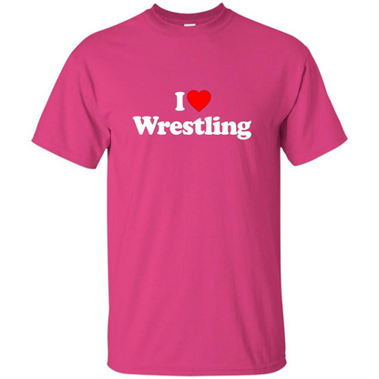 I Love Wrestling T-shirt Heliconia
