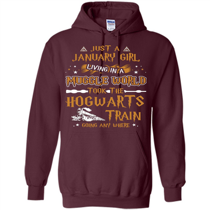 Harry Potter T-shirt Just A January Girl Living In A Muggle World