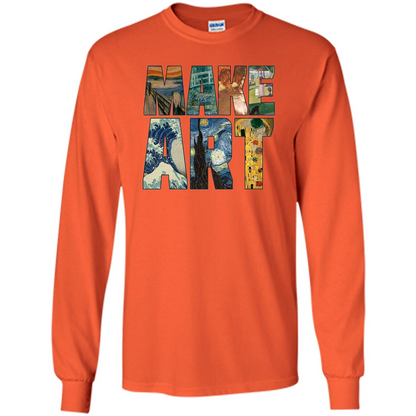 Make Art T-shirt Cool Painting T-shirt Orange