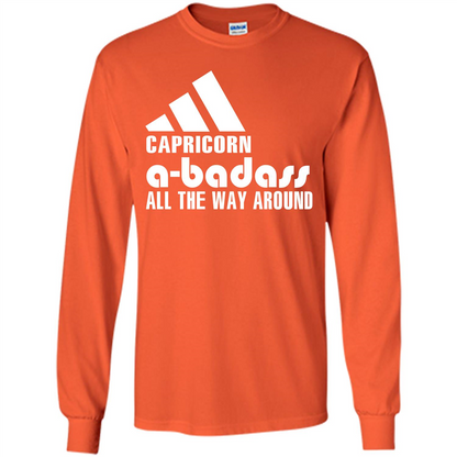 Capricorn A-Badass All The Way Around T-shirt Orange