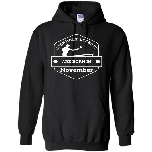 Cornhole Legends Are Born In November T-shirt Black