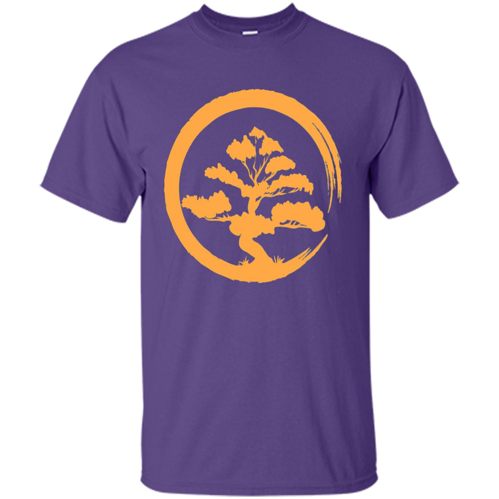 Bonsai Tree Japanese Zen Artist T-shirt Purple