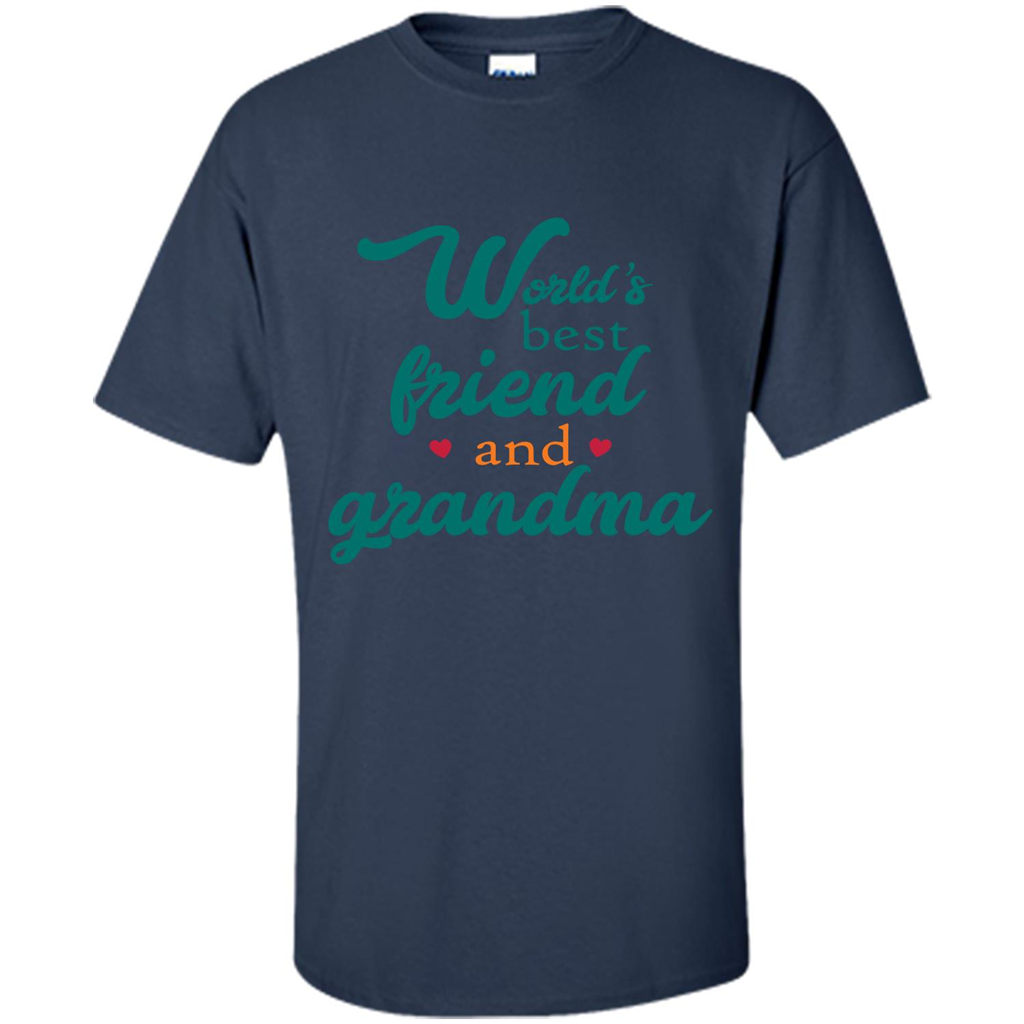 Grandma T-shirt World‰۪s Best Friend And Grandma Navy