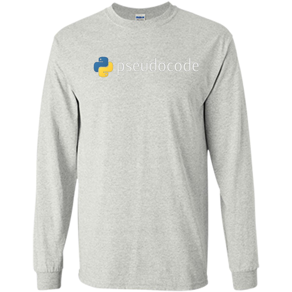Funny Python Programming Pseudocode T-shirt Ash
