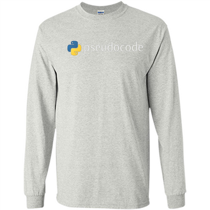 Funny Python Programming Pseudocode T-shirt Ash