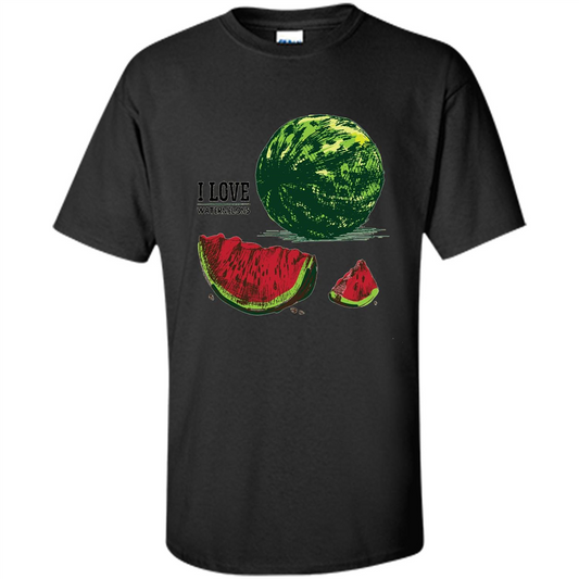 I Love Watermelons T-shirt Black