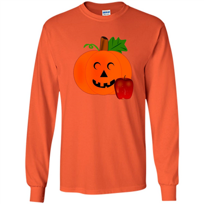 Cute Teacher Pumpkin Apple Halloween Costume T-shirt Orange