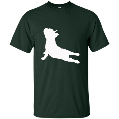 French Bulldog Yoga T-shirt Forest Green