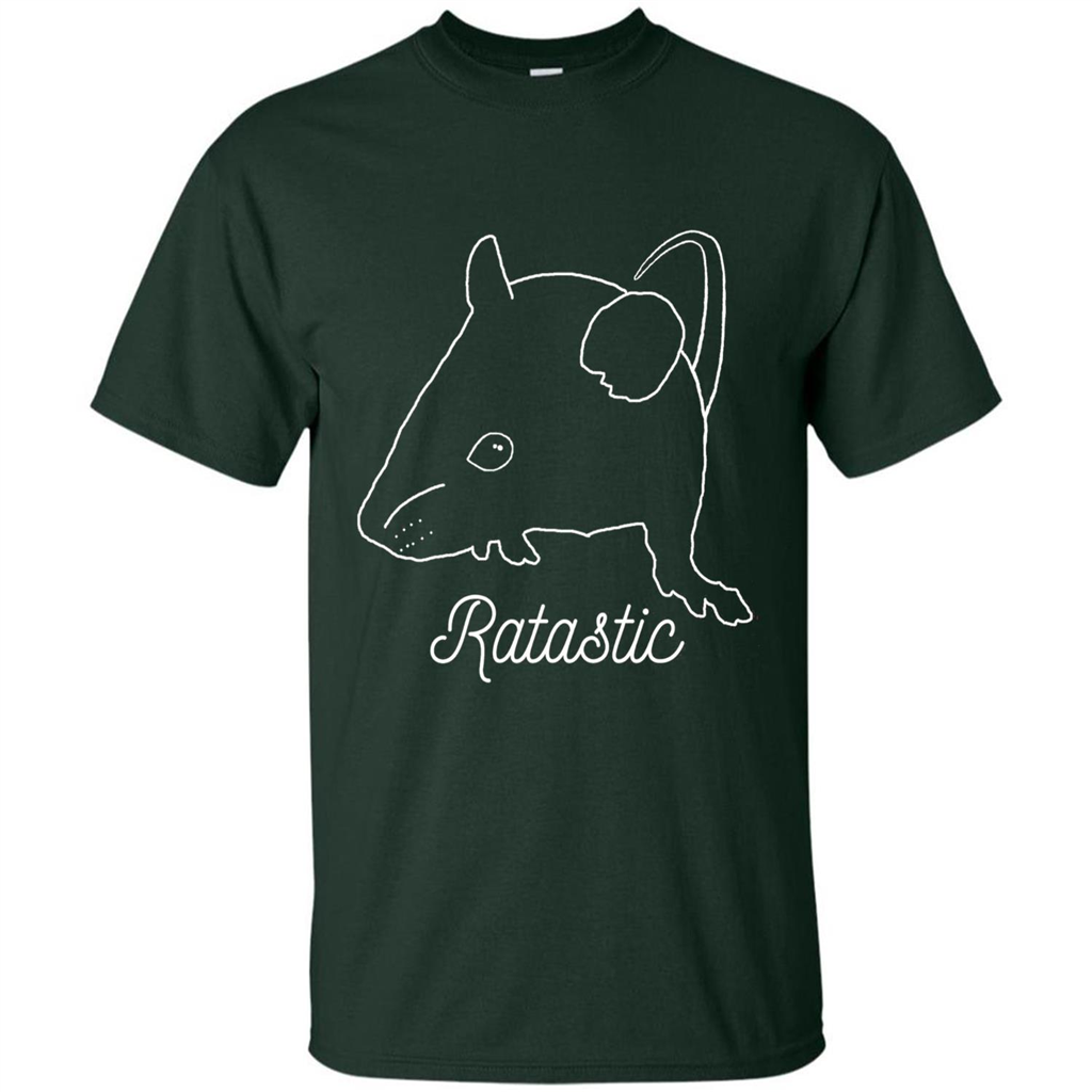 Cute Rat Owners T-shirt Ratastic Forest Green