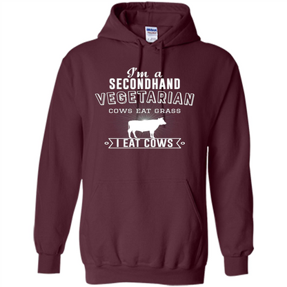 Secondhand Vegetarian T-shirt Funny Vegetarian T-shirt Maroon
