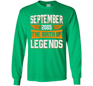 September 2005 The Birth Of Legends - Birthday T-Shirt t-shirt