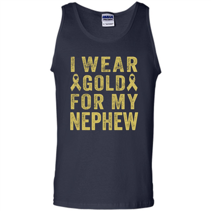 I Wear Gold For My Nephew T-shirt Navy
