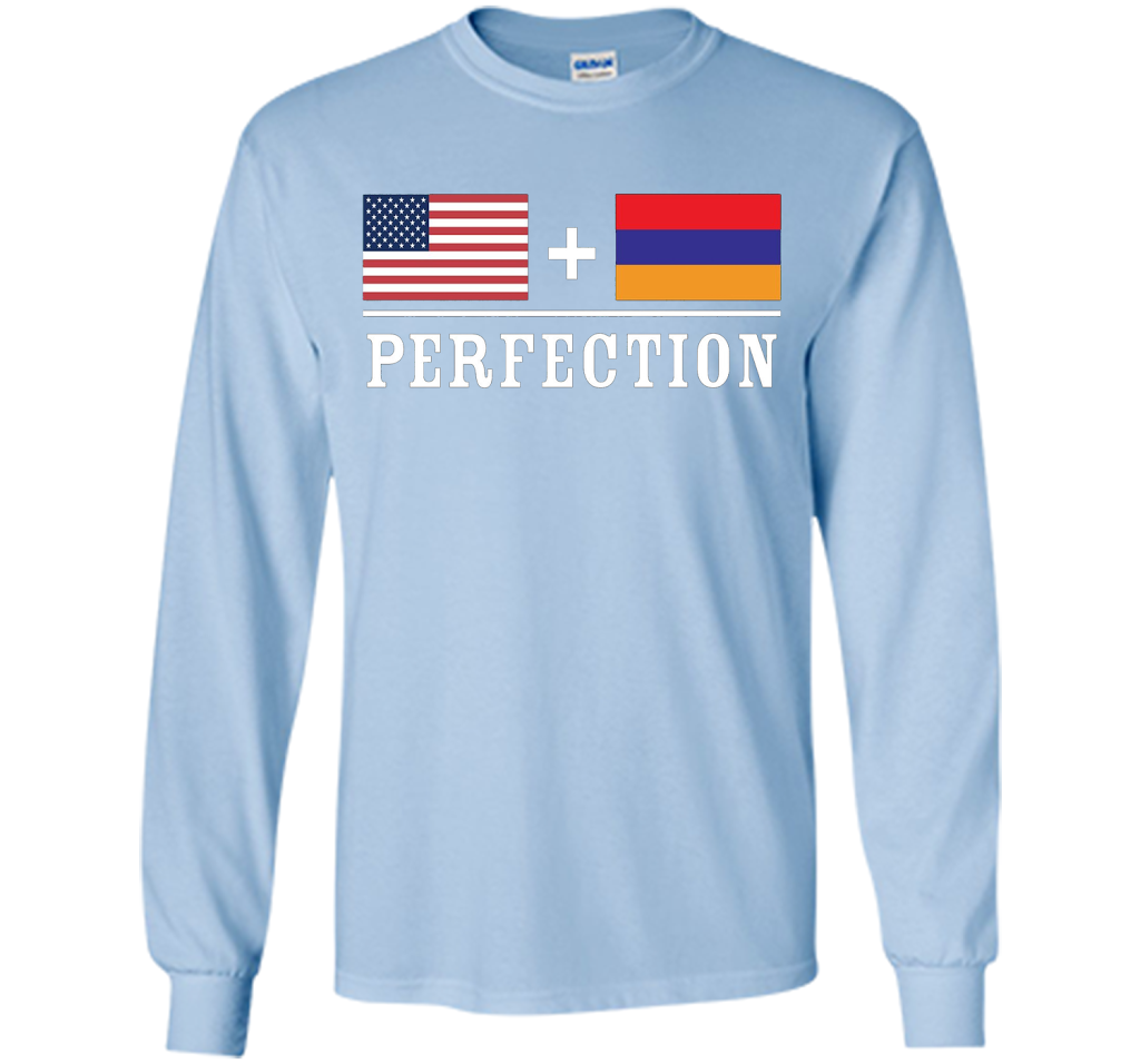 American + Armenian = Perfection Flag T-Shirt t-shirt Light Blue