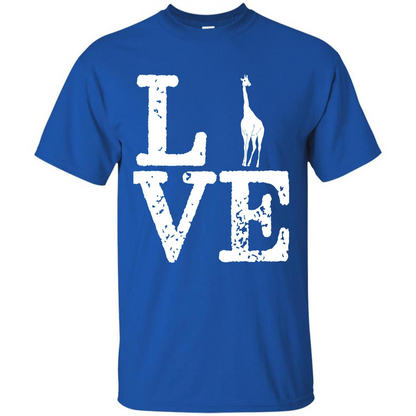 I Love Giraffe T-Shirt Royal