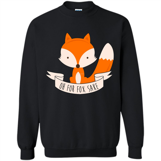 Fox Lover T-shirt Oh For Fox Sake Black