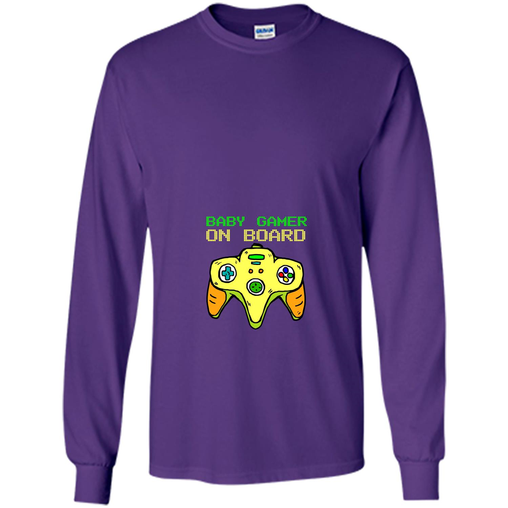 Pregnancy & Birth T-shirt Baby Gamer On Board Purple