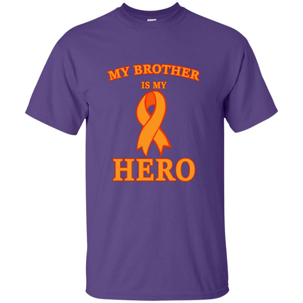 Cancer Awareness T-shirt My Brother Is My Hero Purple