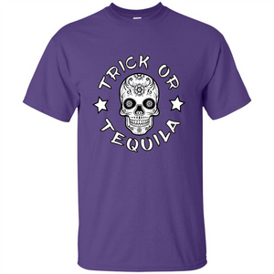 Sugar Skull T-Shirt Trick Or Tequila Halloween