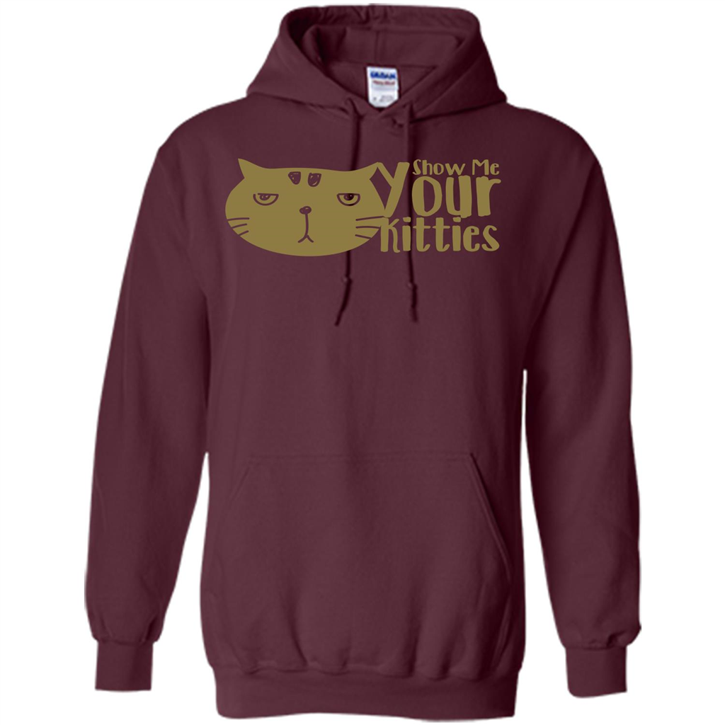 Cat Lover T-shirt Show Me Your Kitties Maroon