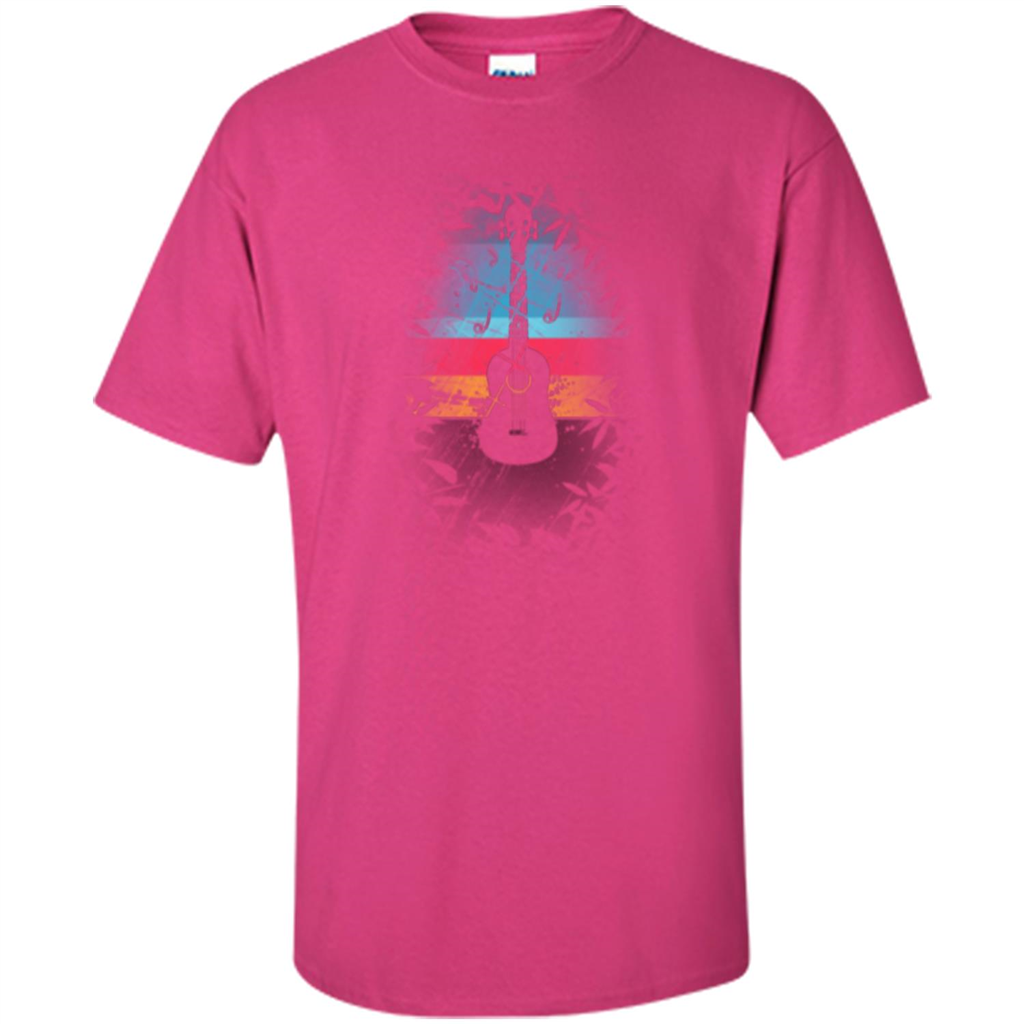 Guitar Vintage Sunset Uke And Instruments T-shirt Heliconia
