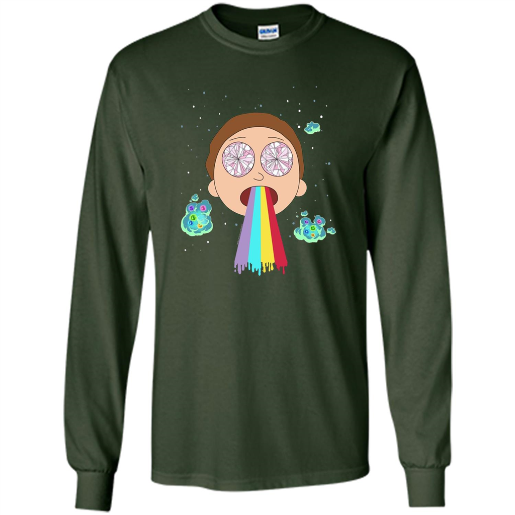 Cartoon Lovers T-shirt Space Morty Forest Green