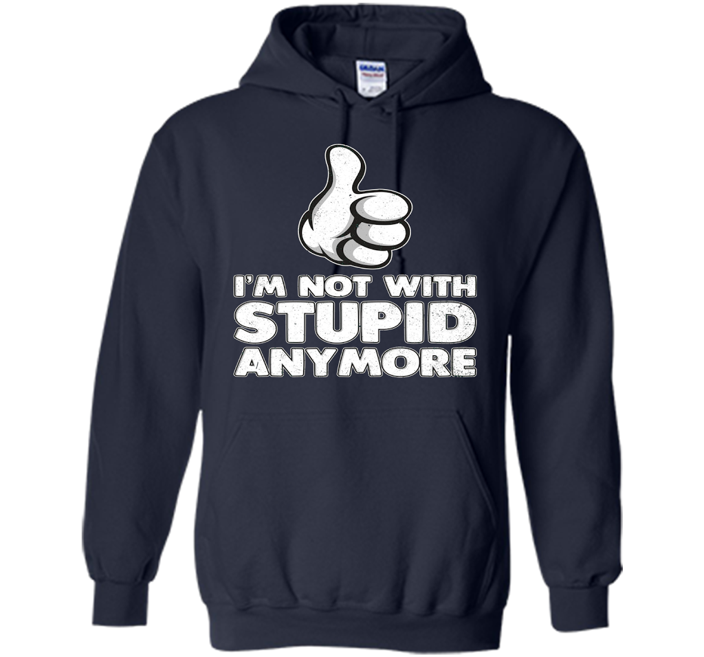 I'm Not With Stupid Anymore T-shirt Navy