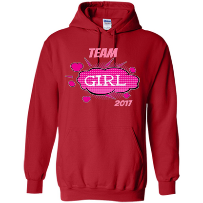 Team Girl Baby Shower Gender Reveal Party Cute Pink T-shirt Red