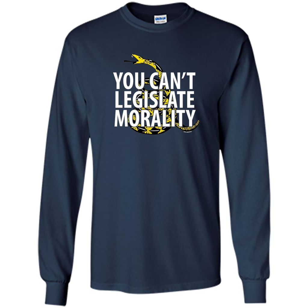 Gadsden Libertarian T-shirt You Can't Legislate Morality Navy