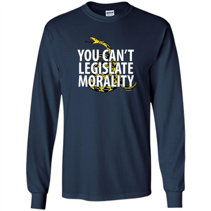 Gadsden Libertarian T-shirt You Can't Legislate Morality Navy