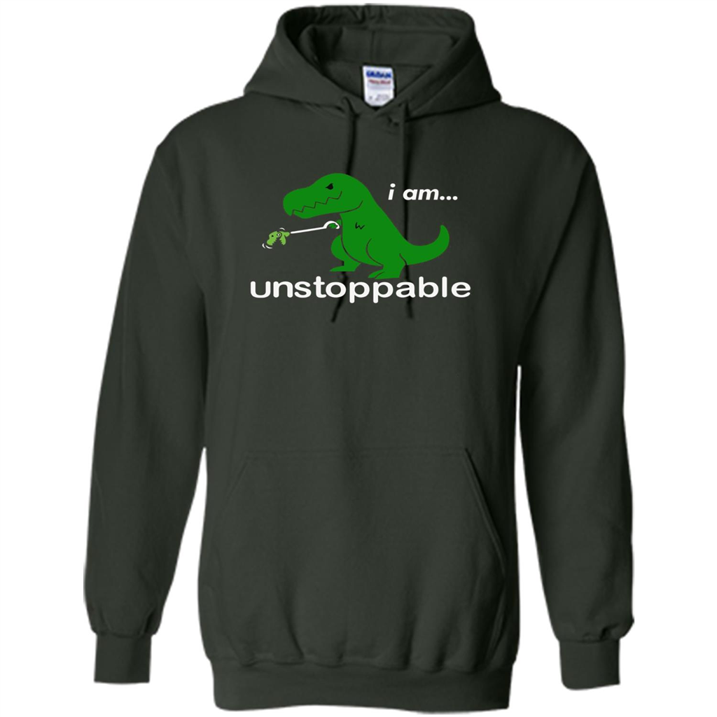 Rex Dinosaur T-shirt I Am Unstoppable Forest Green