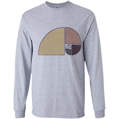 Distressed Geometric Fibonacci Spiral T-sihrt Sport Grey
