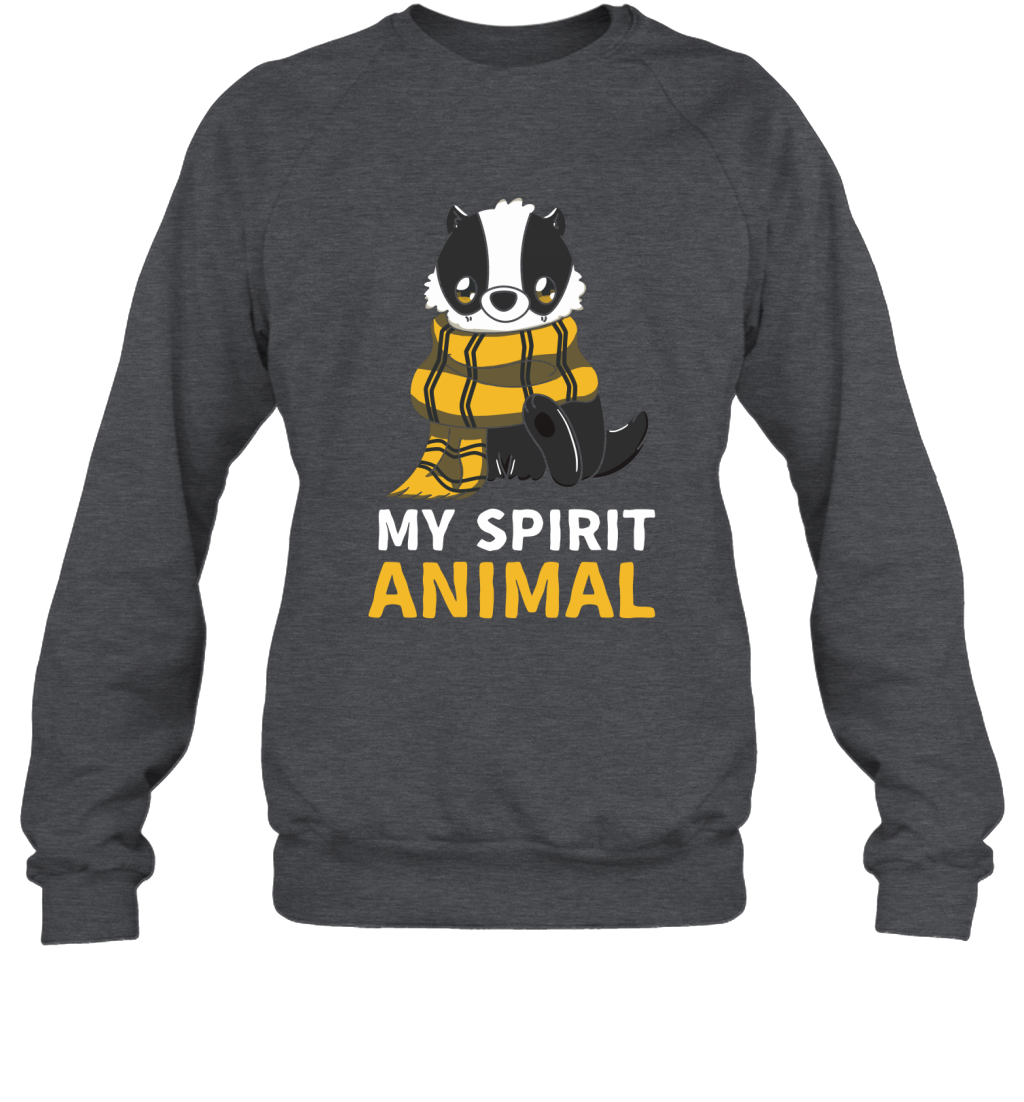 Hufflepuff - My Spirit Animal Harry Potter Sweatshirt Sweatshirt Dark Heather