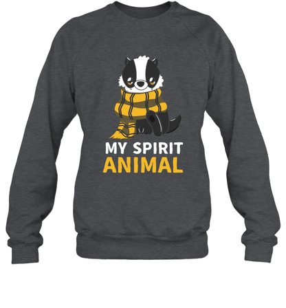 Hufflepuff - My Spirit Animal Harry Potter Sweatshirt Sweatshirt Dark Heather