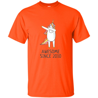 Awesome Since 2010 T-shirt Born In 2010 Orange