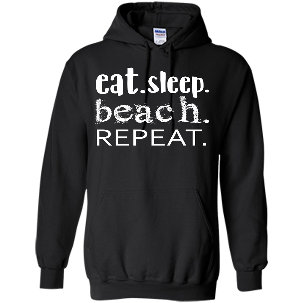Eat Sleep Beach Repeat T-shirt Black