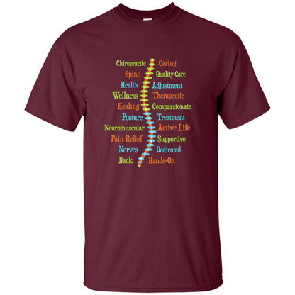 National Chiropractic Health Month Chiropracter T Shirt Maroon